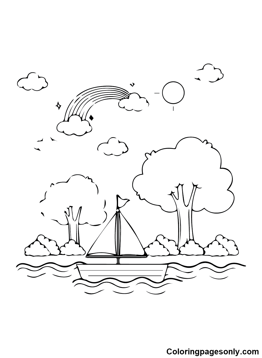Ship to Print Coloring Page