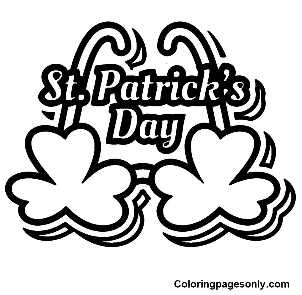 St. Patrick’s Day with Shamrock Coloring Pages