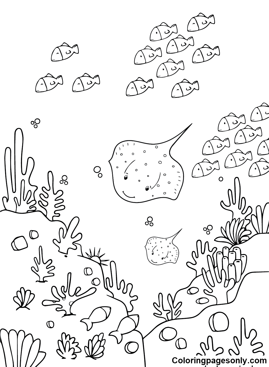 Stingray Free Coloring Pages
