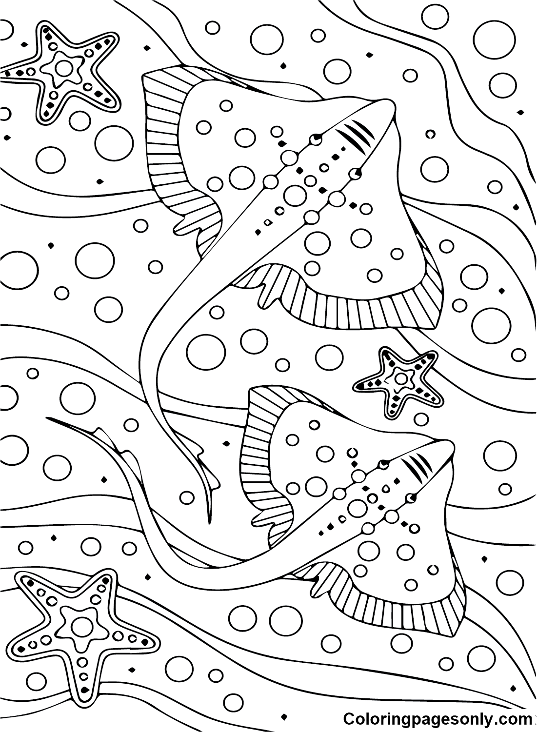 Stingray Pictures Coloring Pages