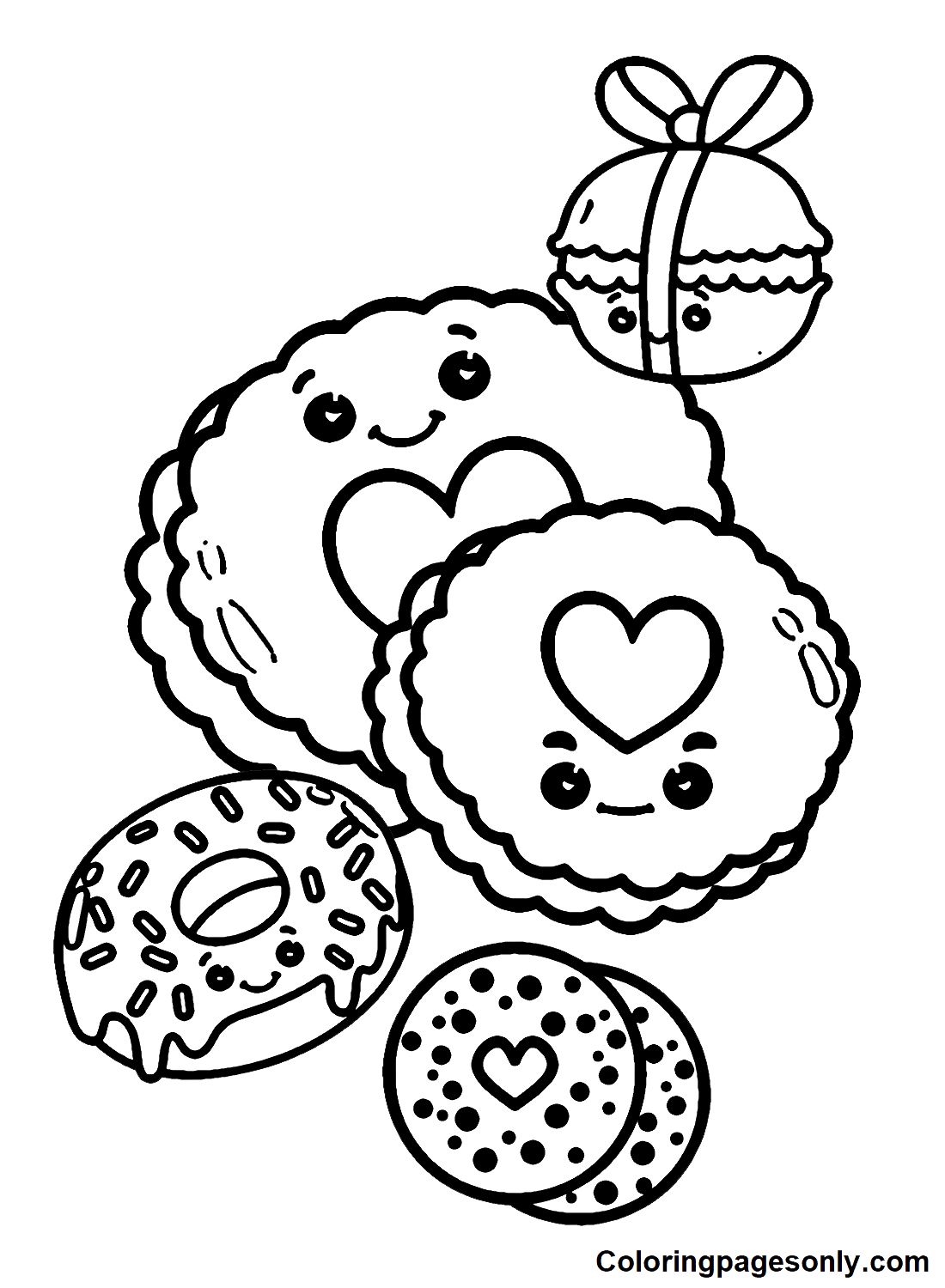 Sweet Cookie Coloring Pages