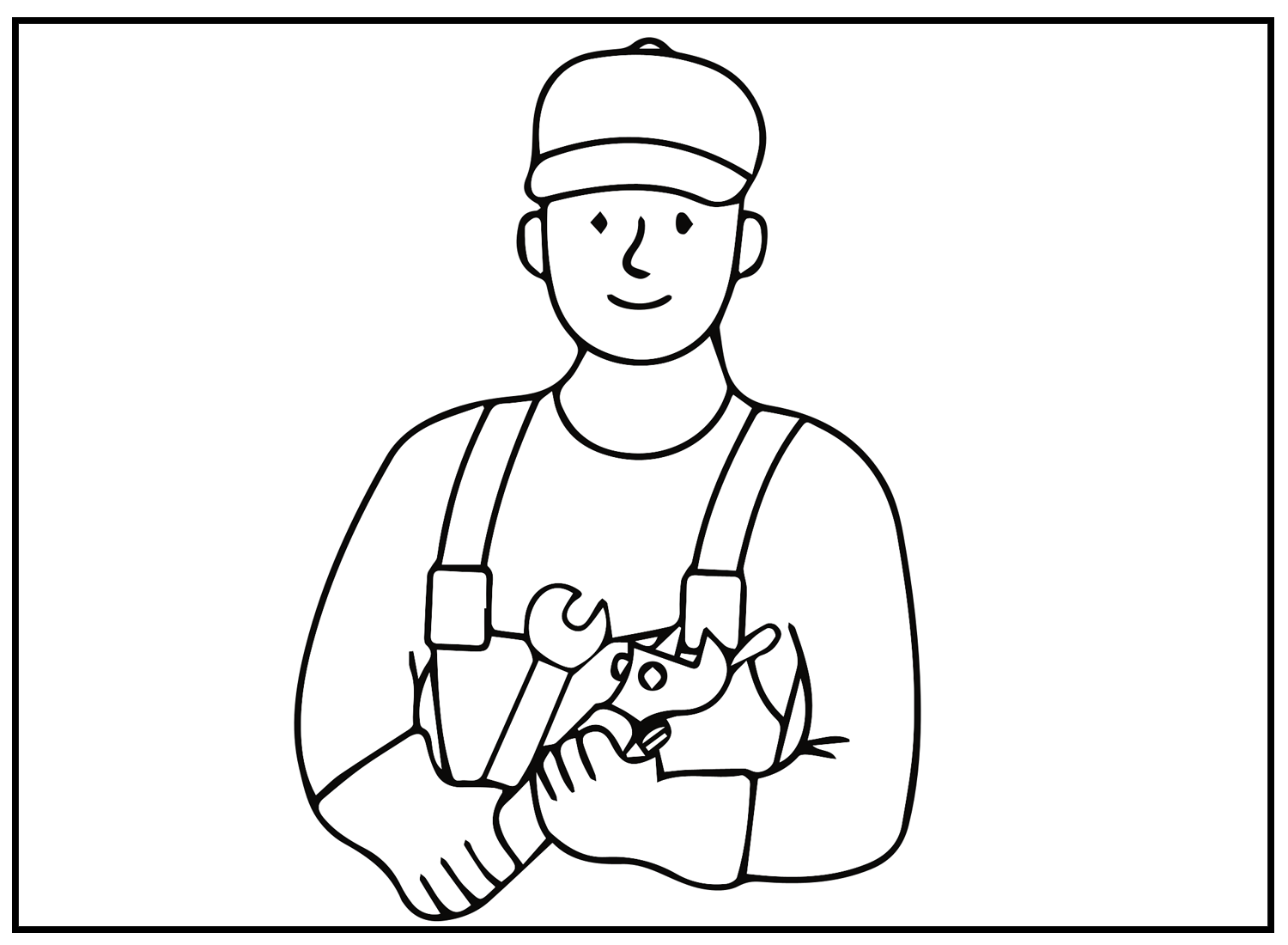 Technician And Wrench Pictures Coloring Pages
