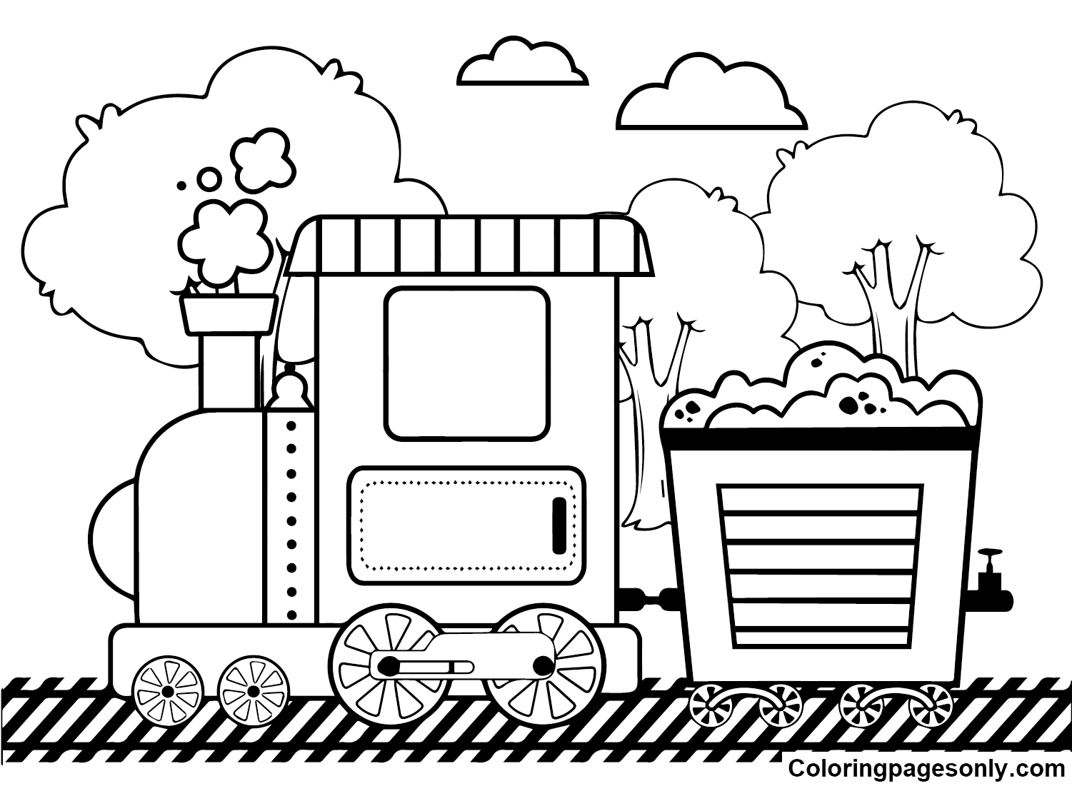 Train Free Coloring Pages