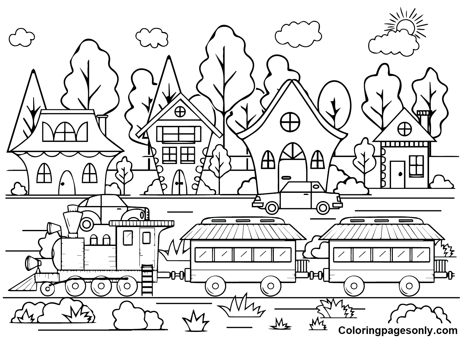 Train color Sheet Coloring Pages
