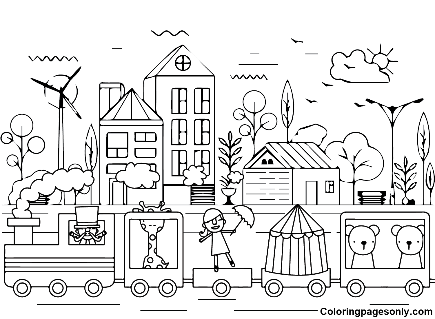 Train for kids Coloring Pages