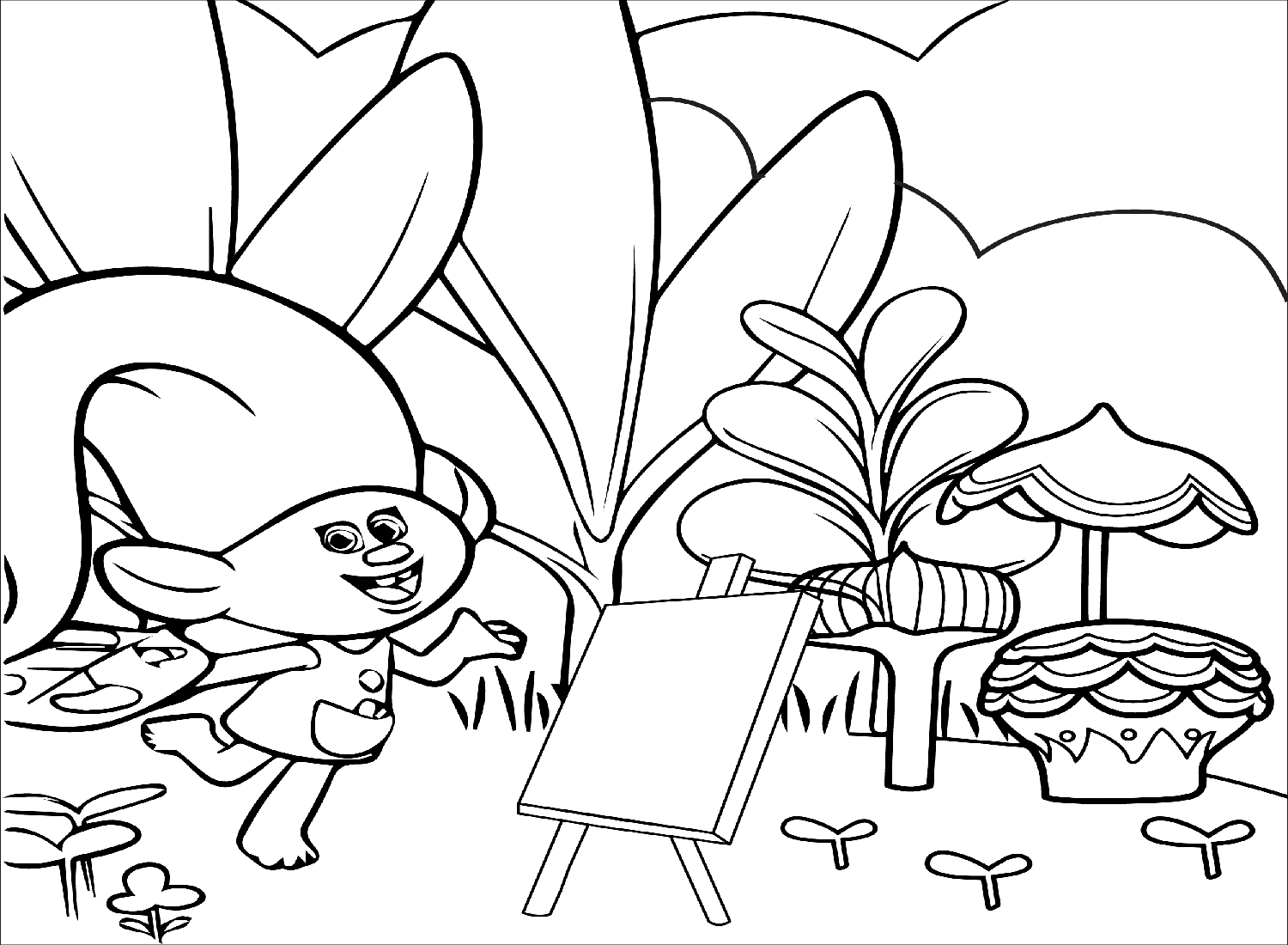 Trolls World Tour Film Coloring Page