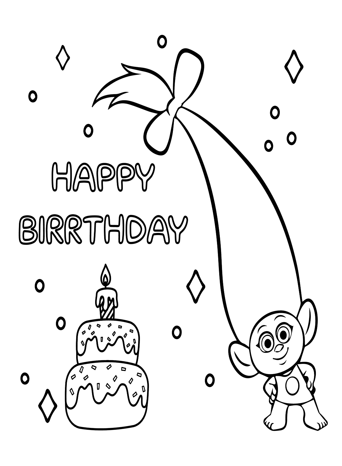 Trolls World Tour Images Coloring Page
