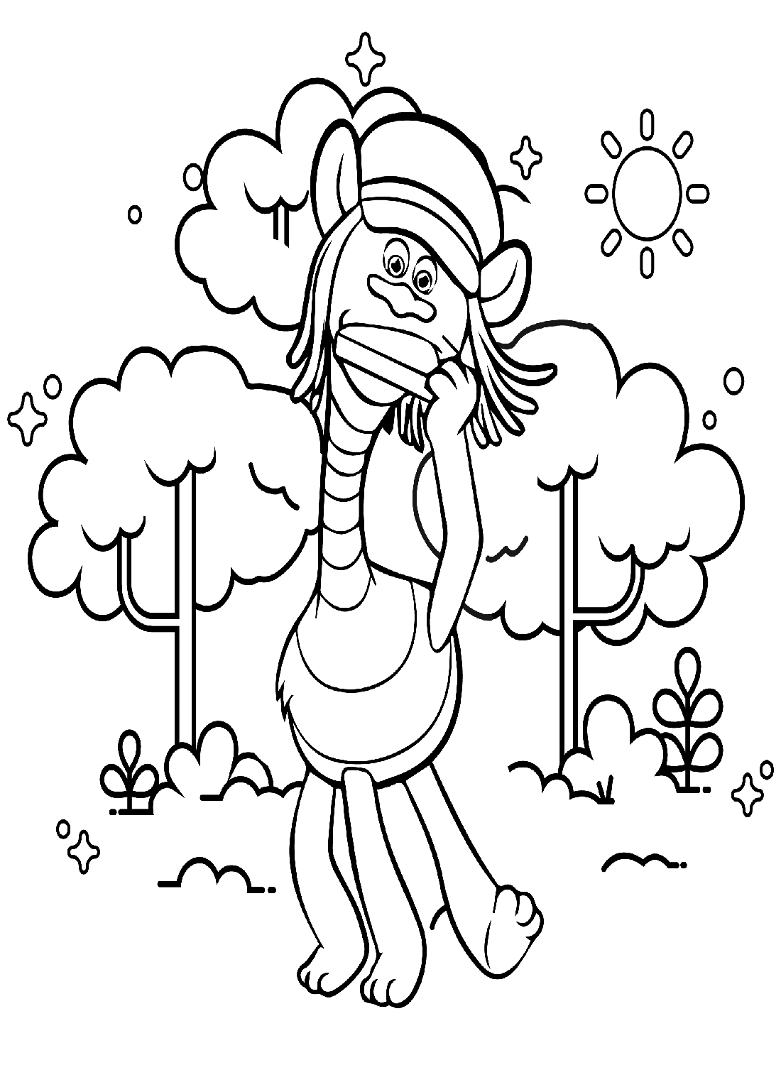 Trolls World Tour Pictures Coloring Page