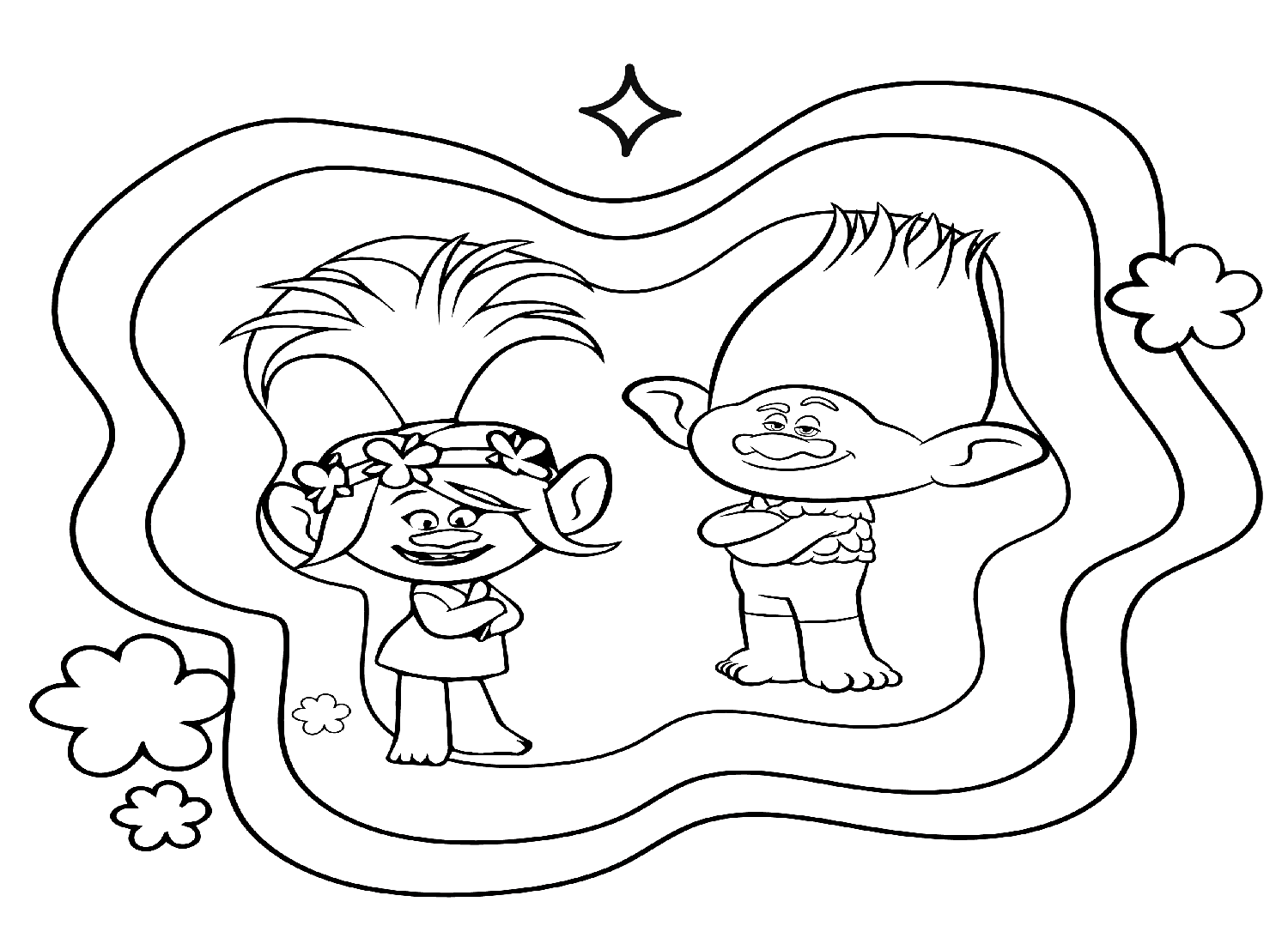 Trolls World Tour free Coloring Page
