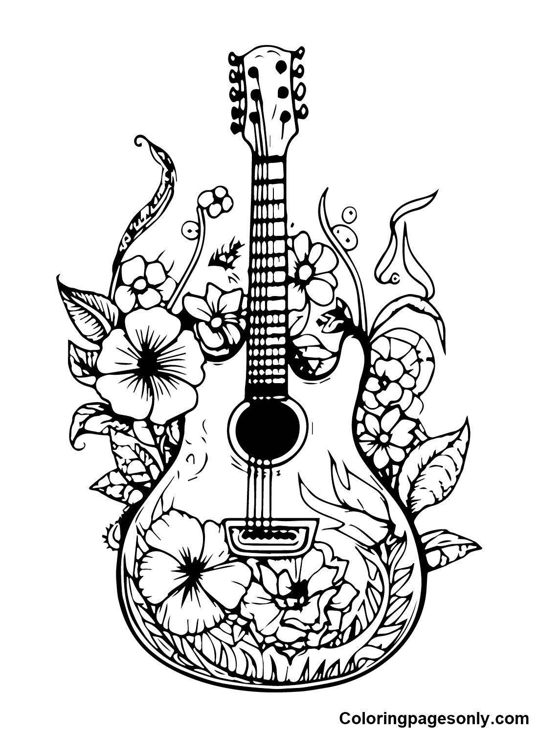 Ultimate Guitar Coloring Page