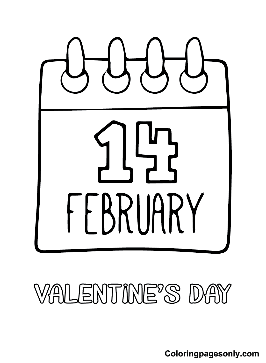 Valentines Day Card Printable Coloring Page