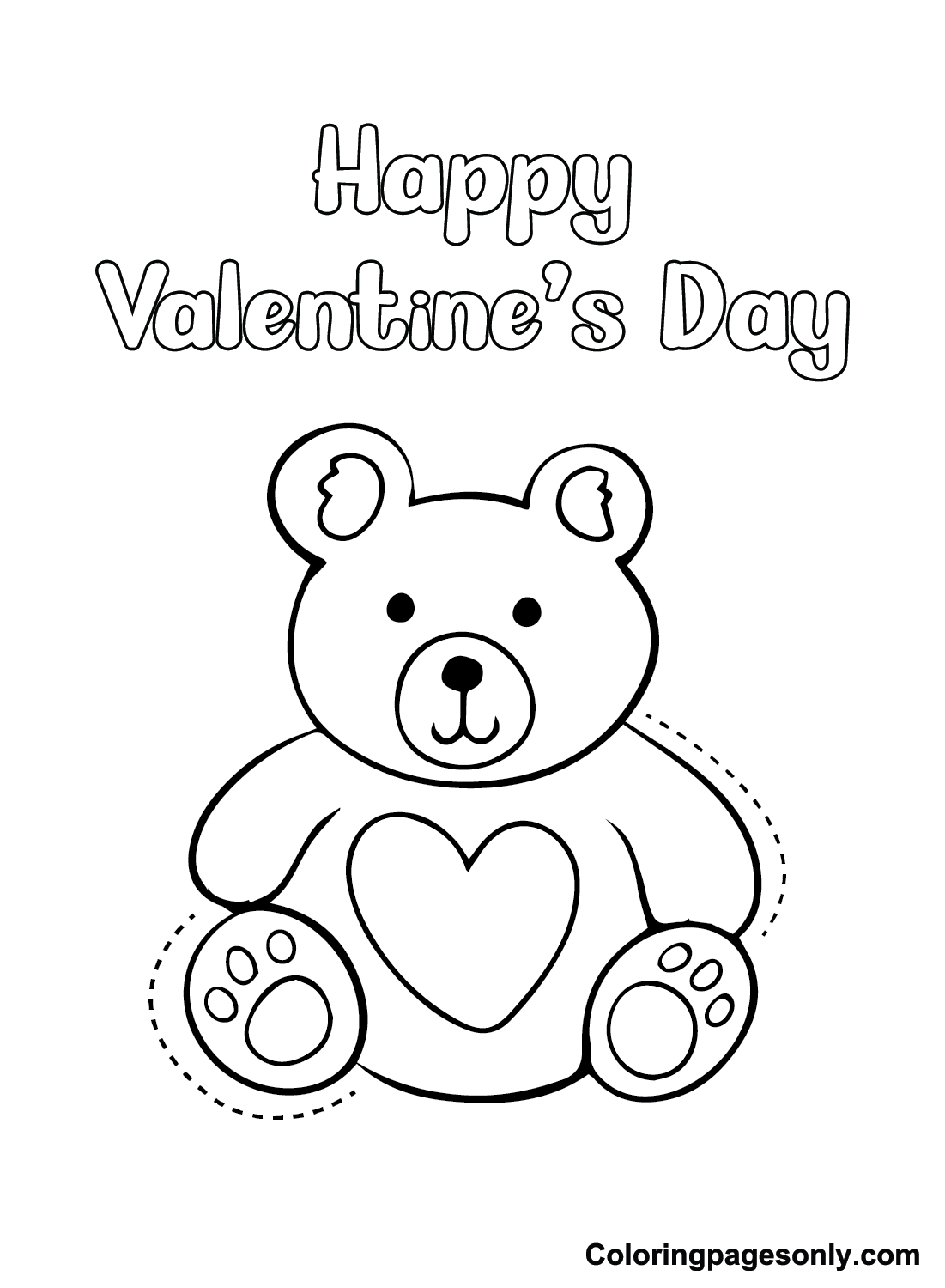 Valentines Day Cards Friends Coloring Page - Free Printable Coloring Pages