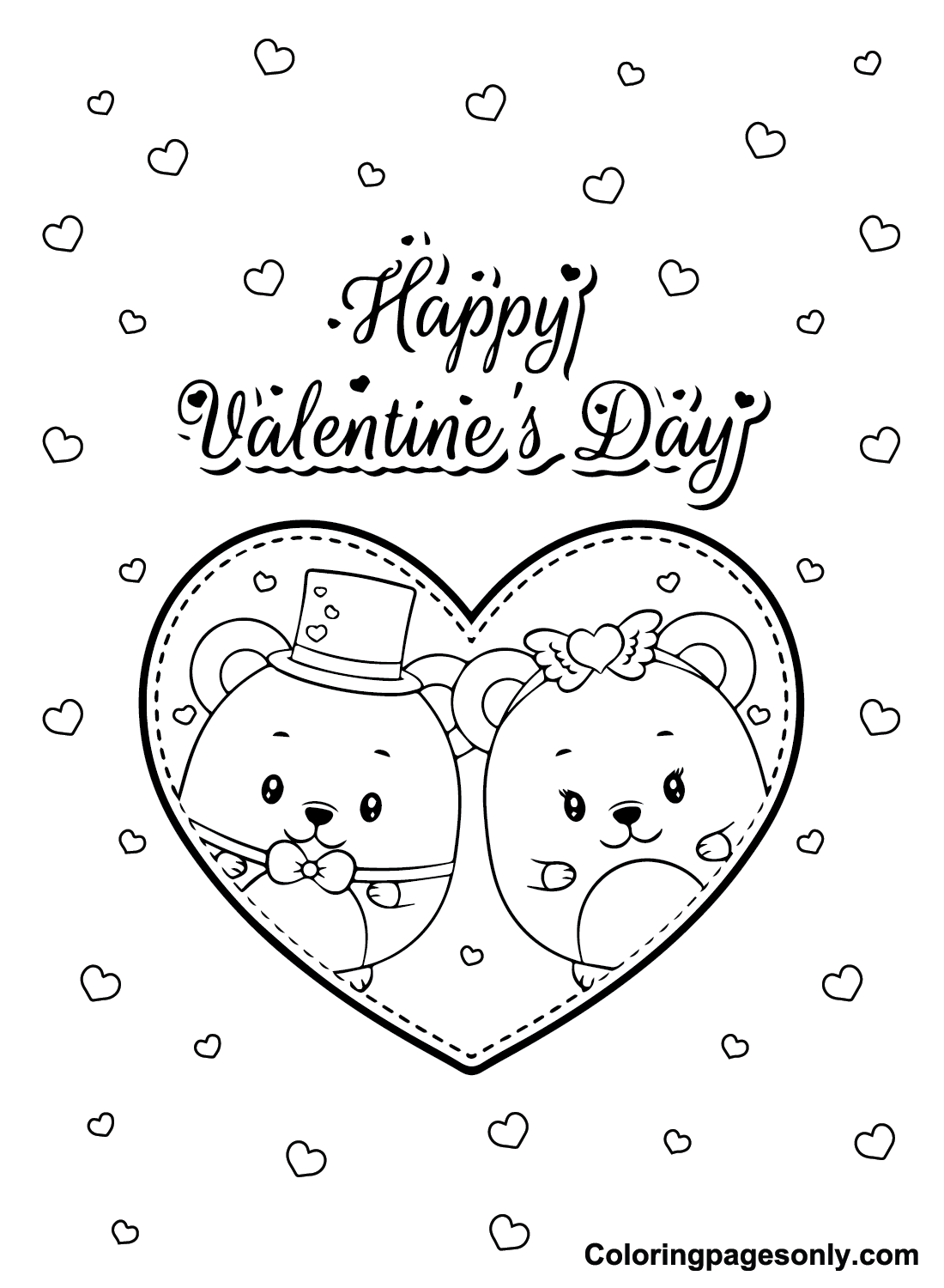 31 Valentine s Day Cards Coloring Pages ColoringPagesOnly