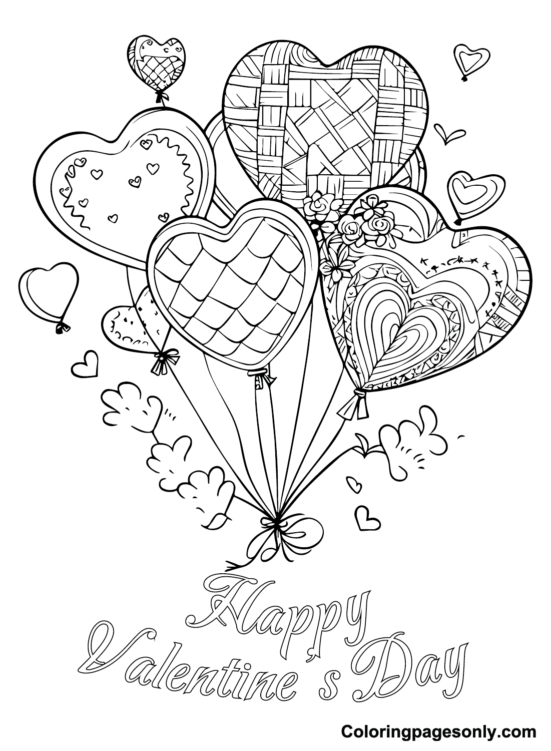 Valentines Day Cards for Kids Coloring Pages