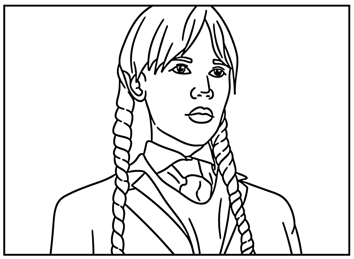 Wednesday Addams Printable Coloring Pages