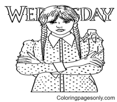 Wednesday Coloring Pages