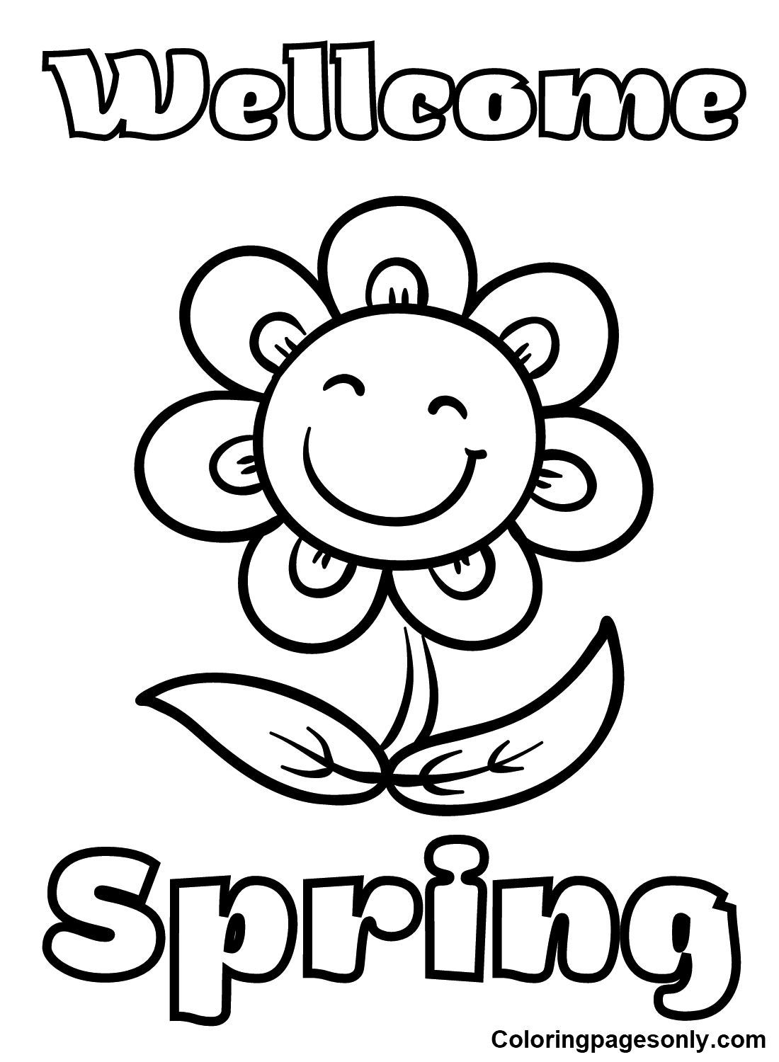 Welcome spring coloring