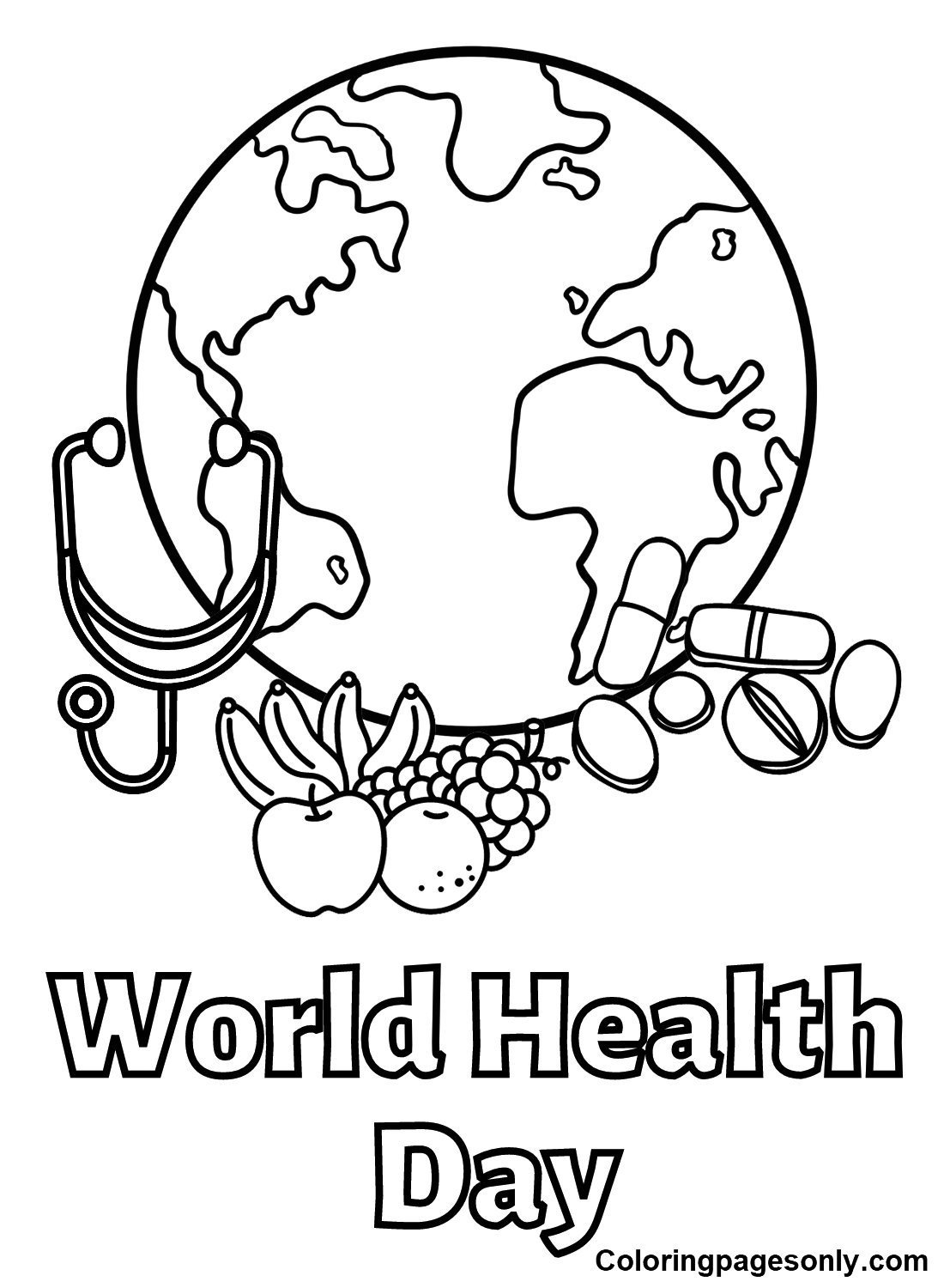 World Health Day Pictures Coloring Pages