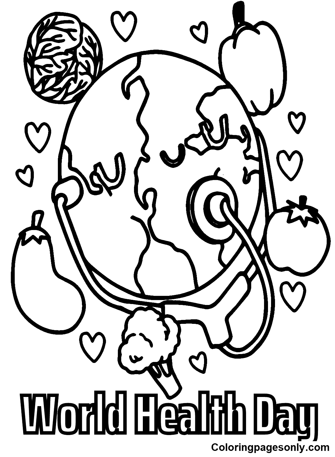 World Health Day for Kids Coloring Pages