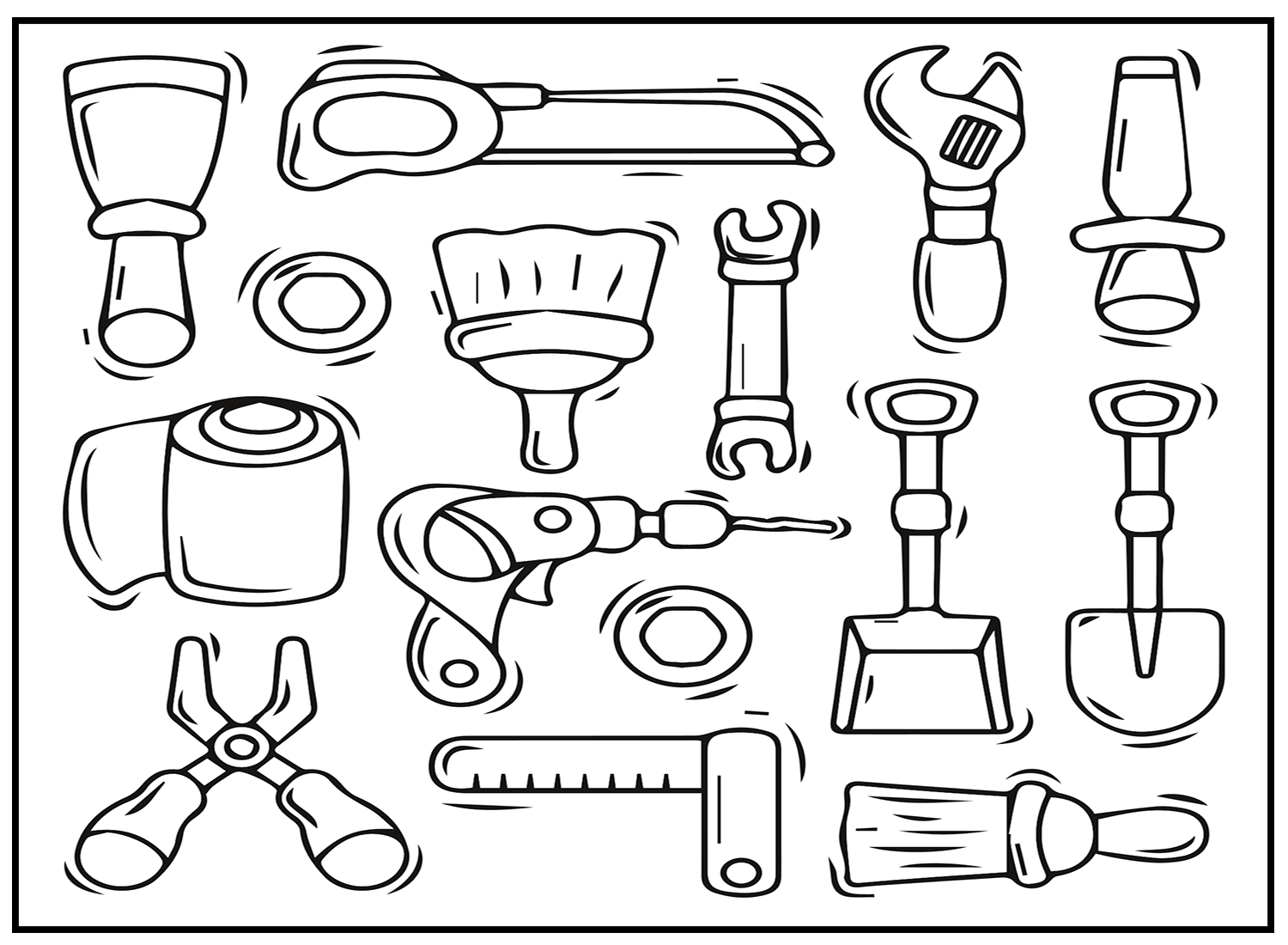 Wrench Printable Coloring Pages