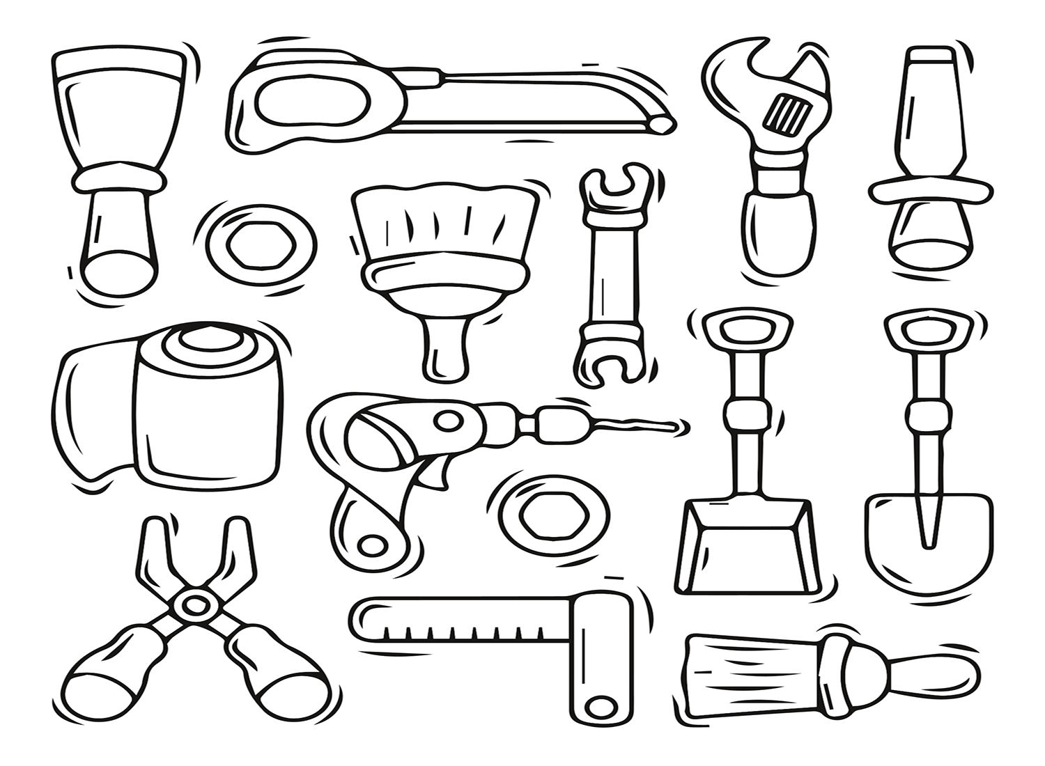Wrench Printable Coloring Page