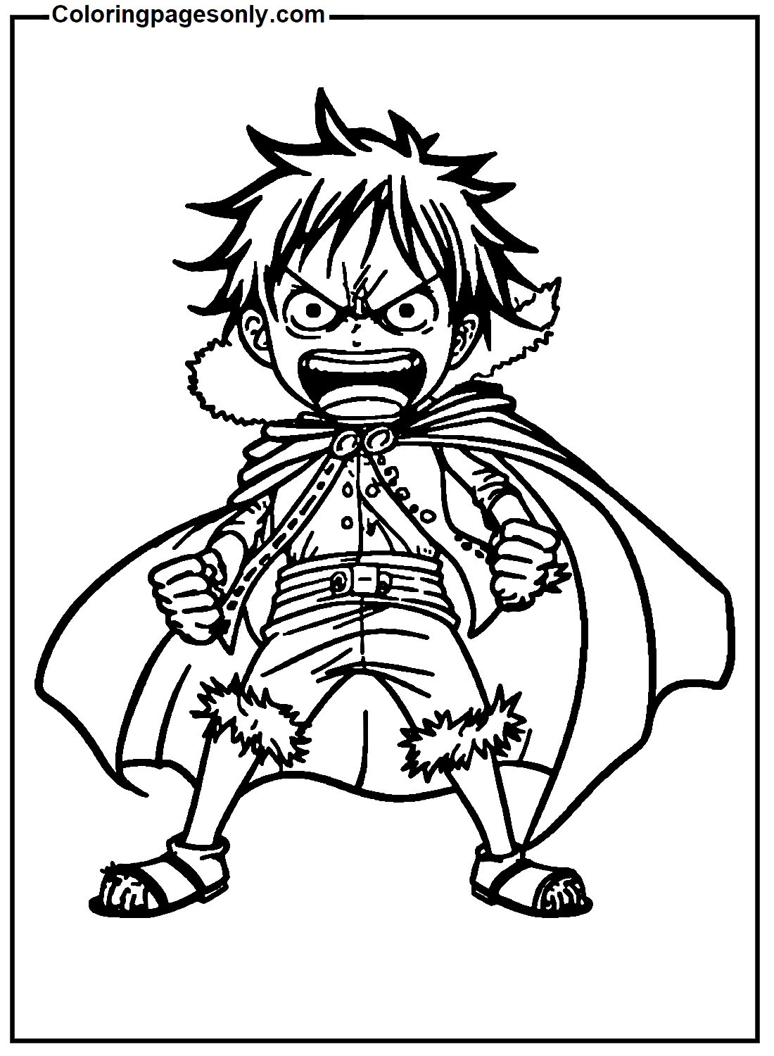 Angry Luffy Coloring Pages
