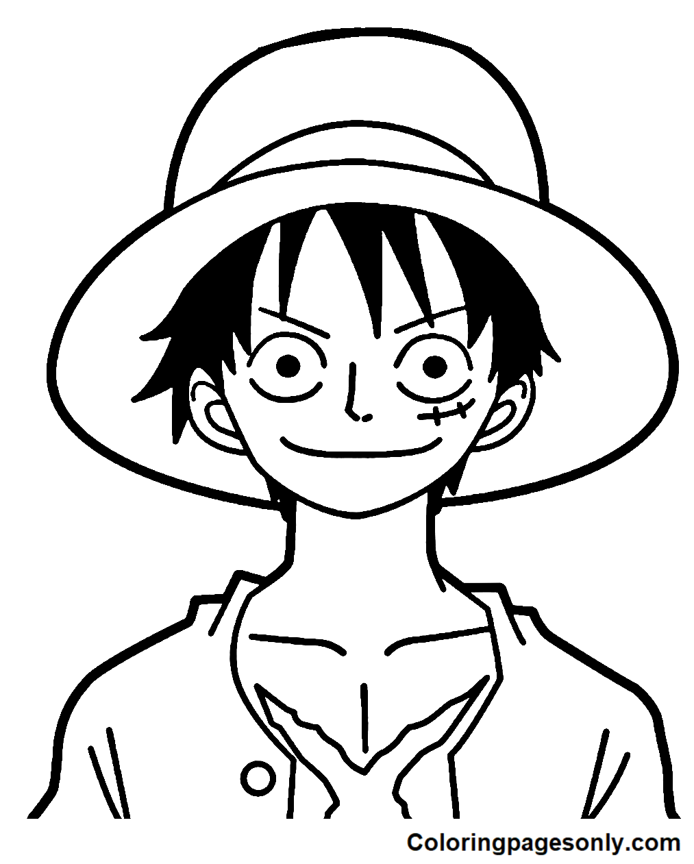 Handsome Luffy Coloring Pages