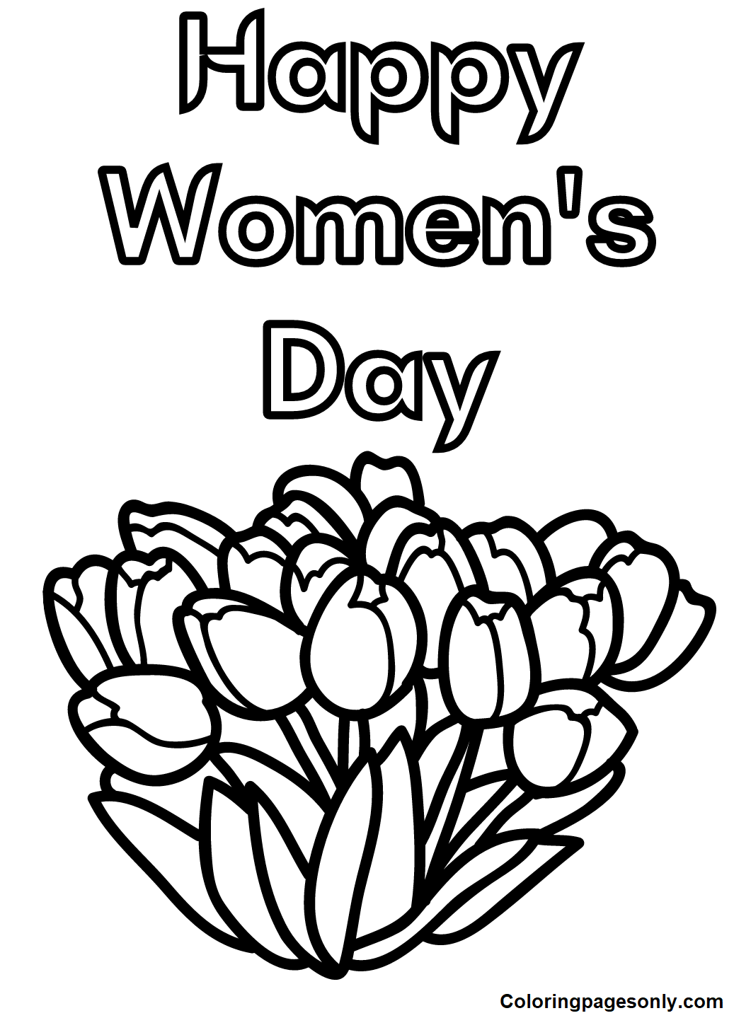 Happy Women’s Day Picture To Print Coloring Pages