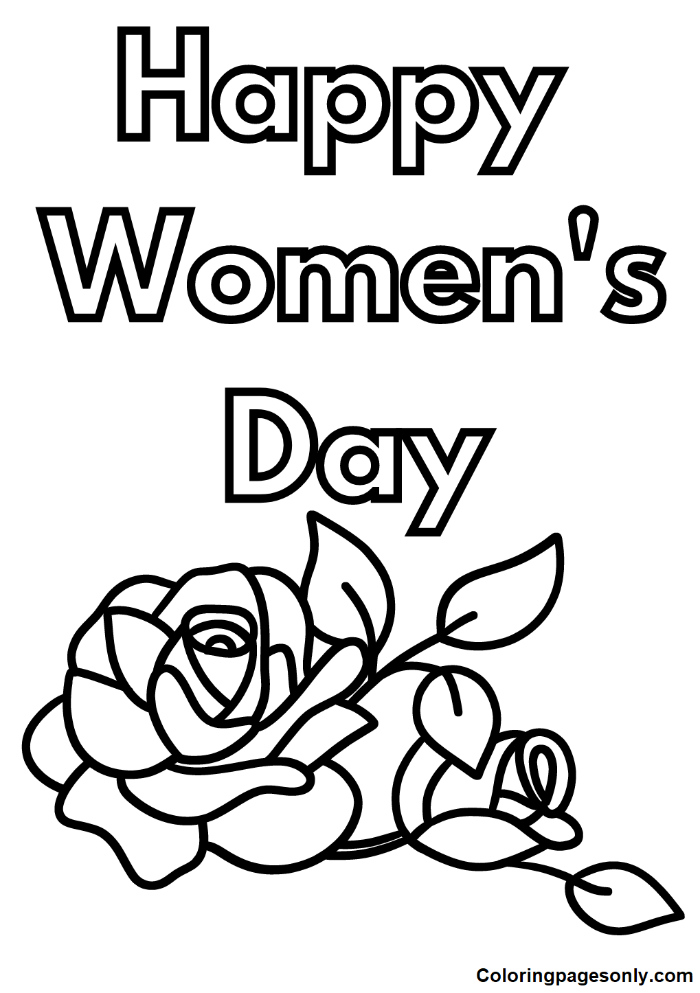 Happy Women’s Day Picture Coloring Pages