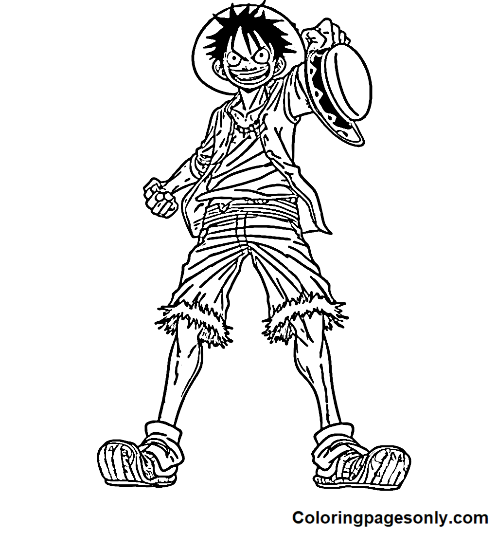Luffy From One Piece Image Coloring Pages