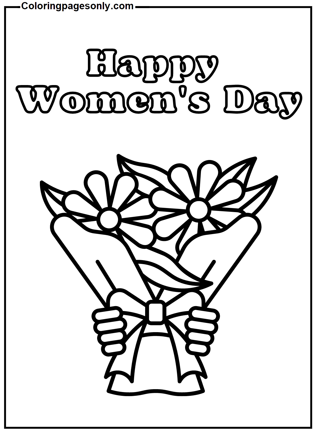 Afdrukbare Happy Women's Day-afbeelding van Vrouwendag 2024
