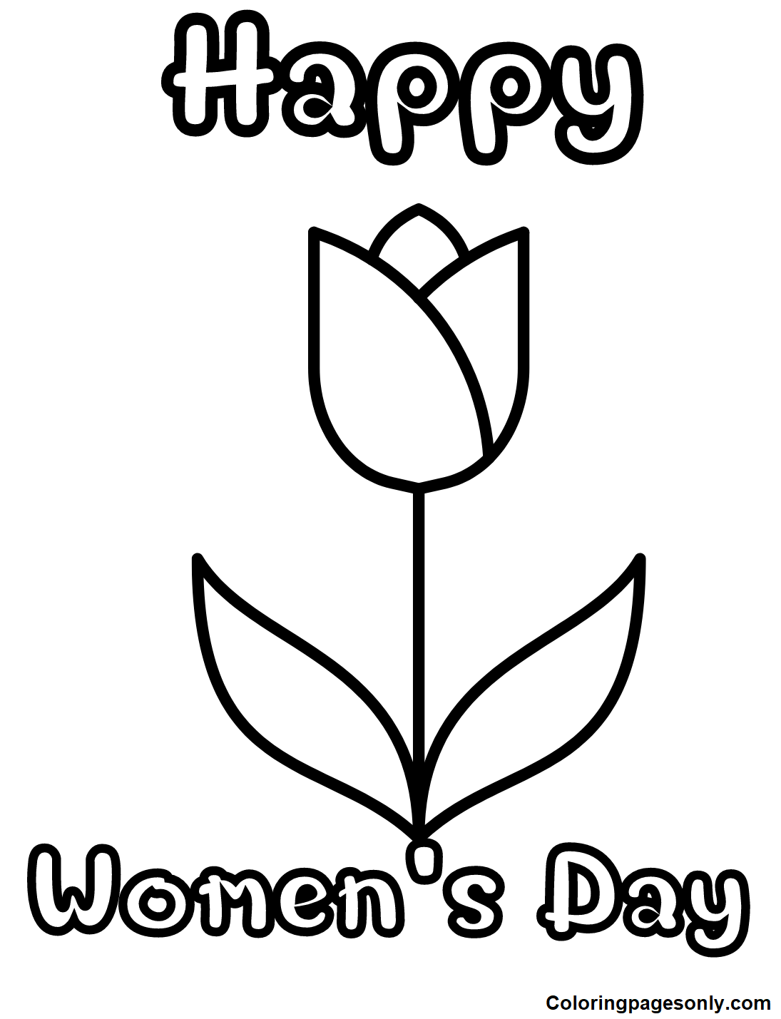Printable Happy Women’s Day Coloring Pages