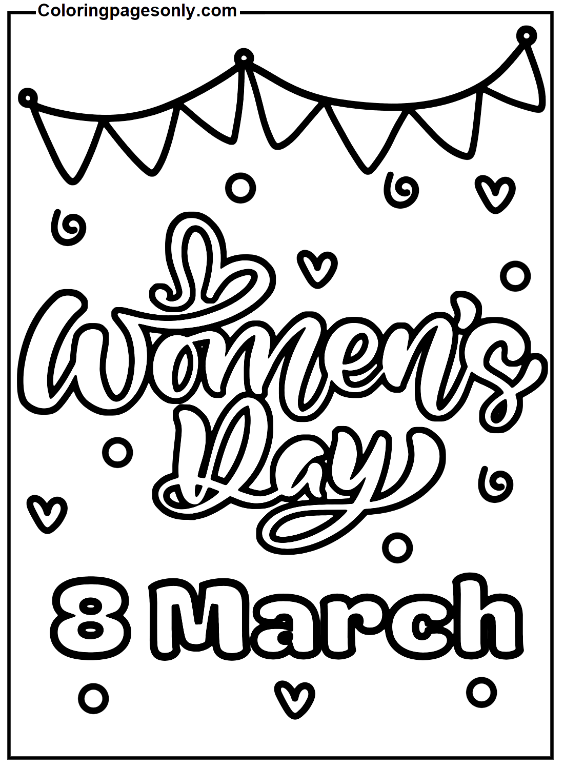 Women's Day 8 March Coloring Pages