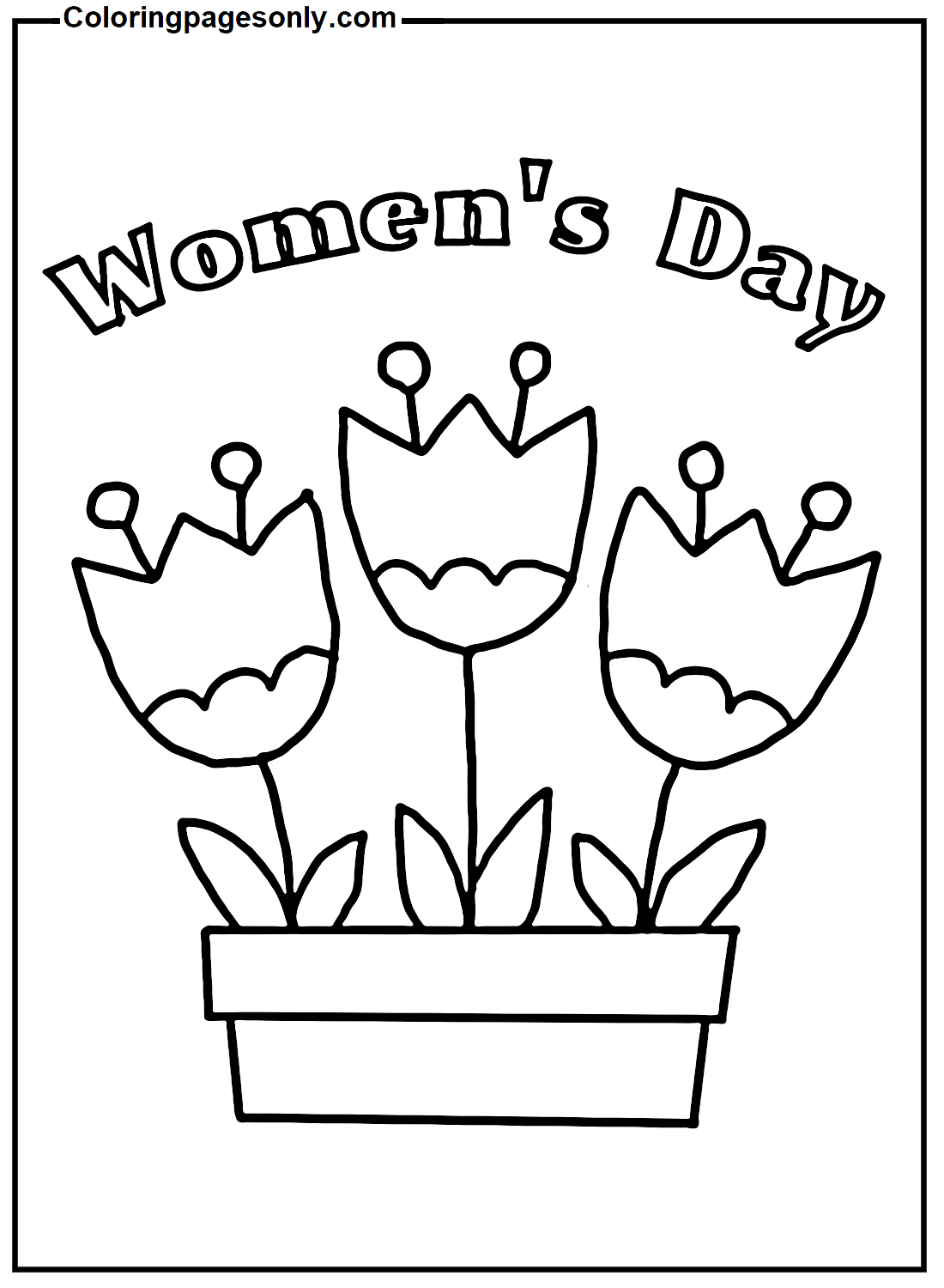 Women's Day Image Coloring Pages
