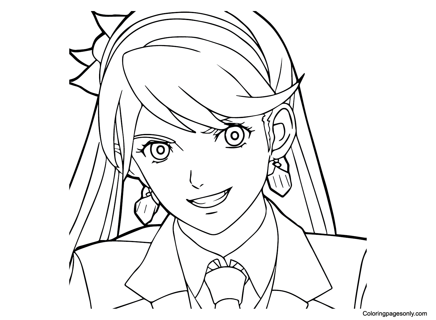 Ace Attorney Free Coloring Page