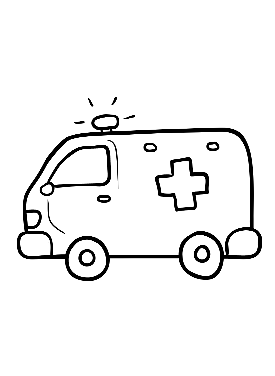 Desenho de ambulância de ambulância