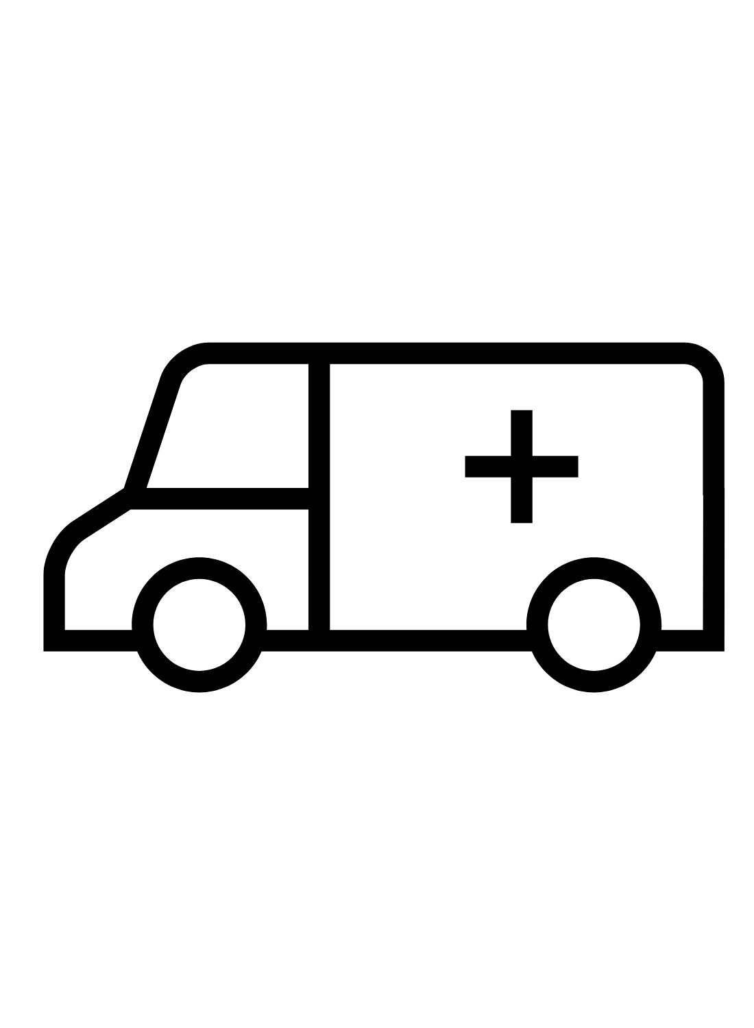 Ambulance Easy Coloring Pages