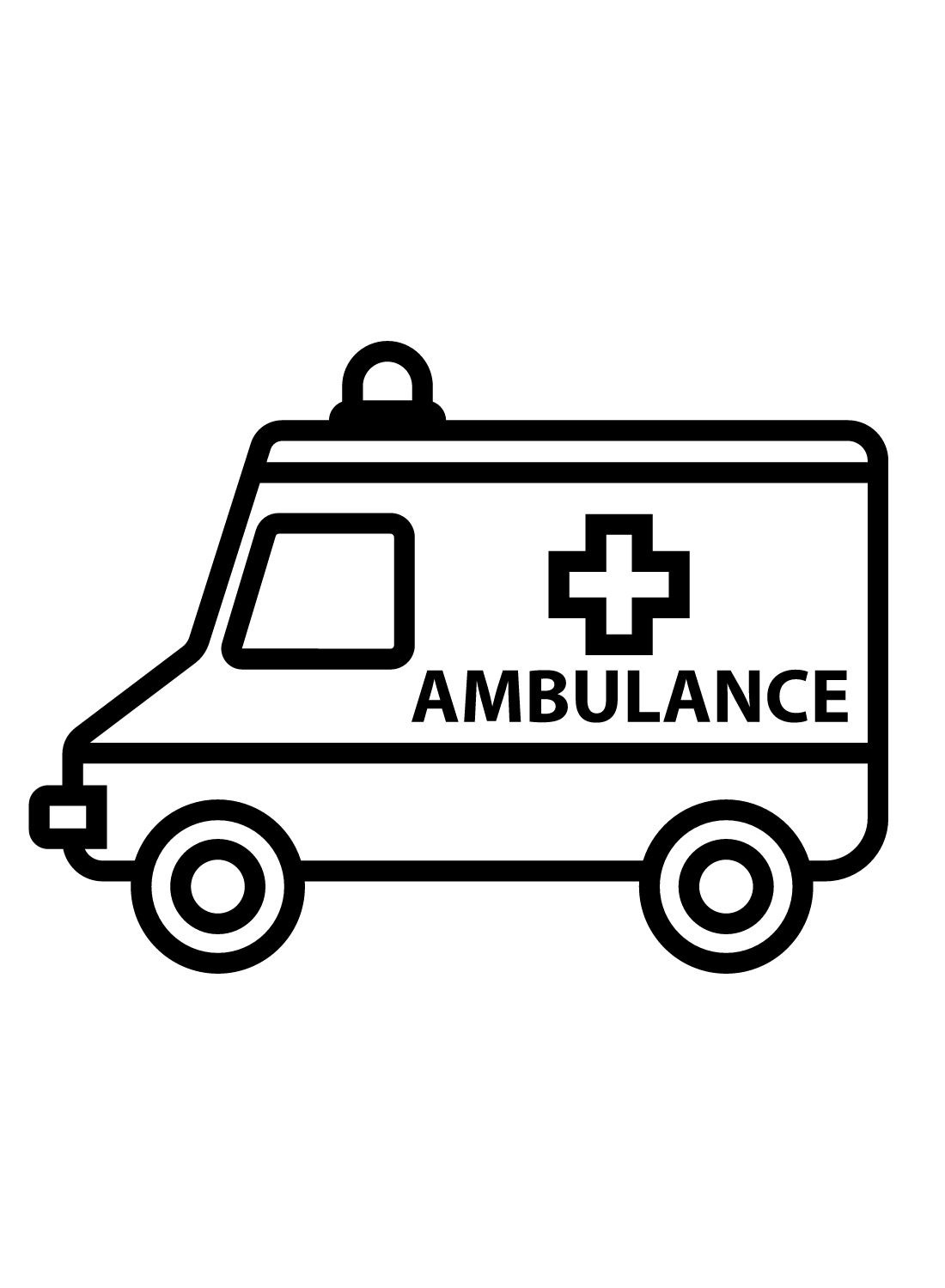 Ambulance Simple Coloring Pages