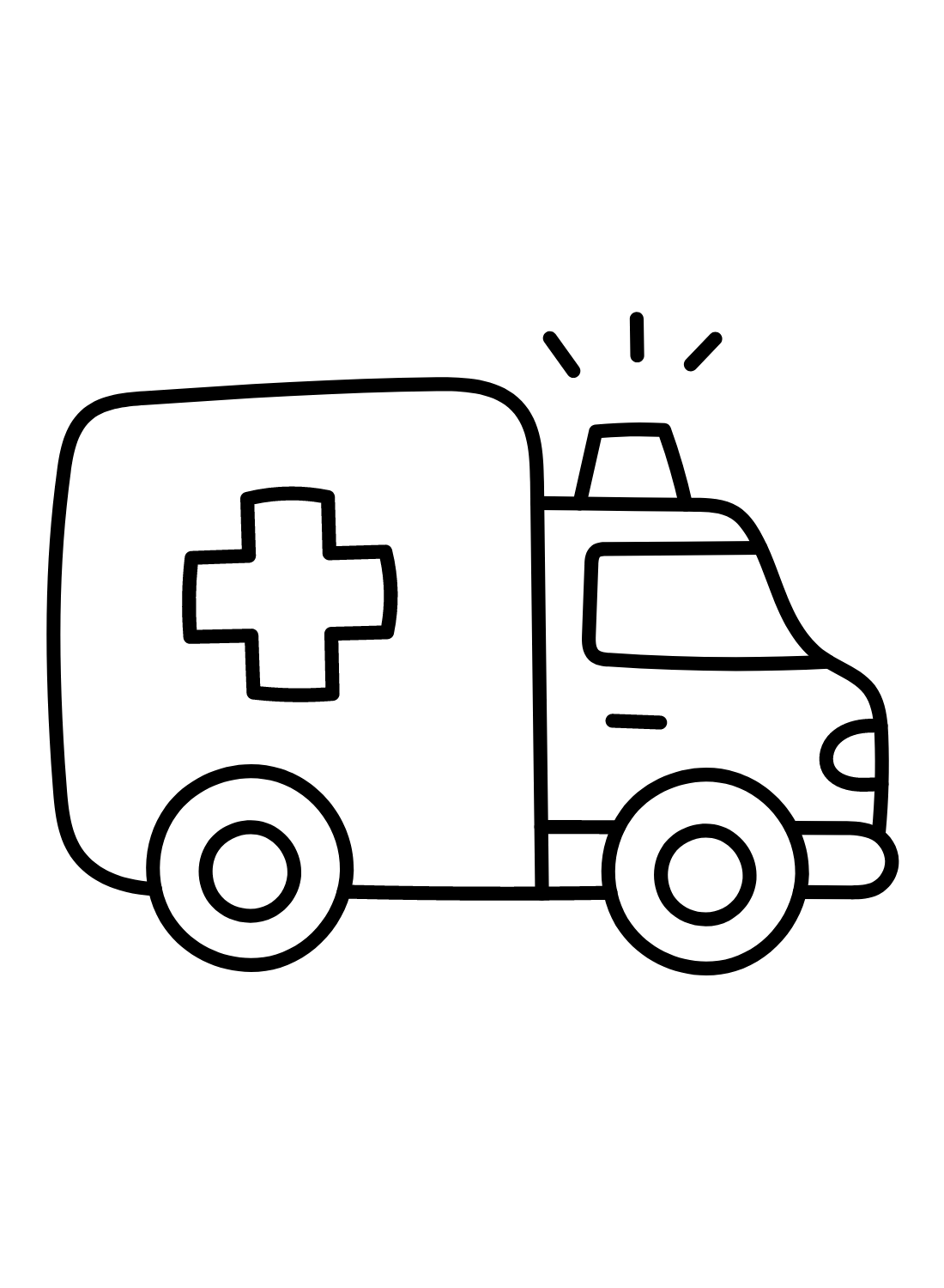 Ambulance for Preschool Coloring Pages
