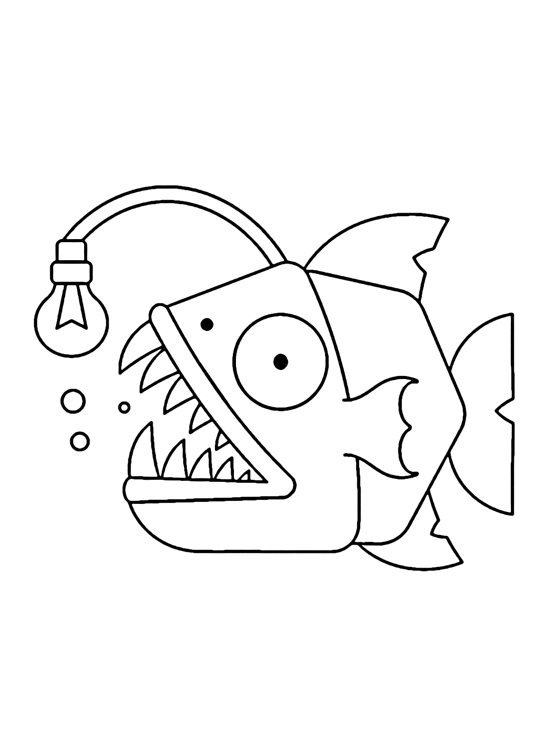 Anglerfish Images Coloring Page