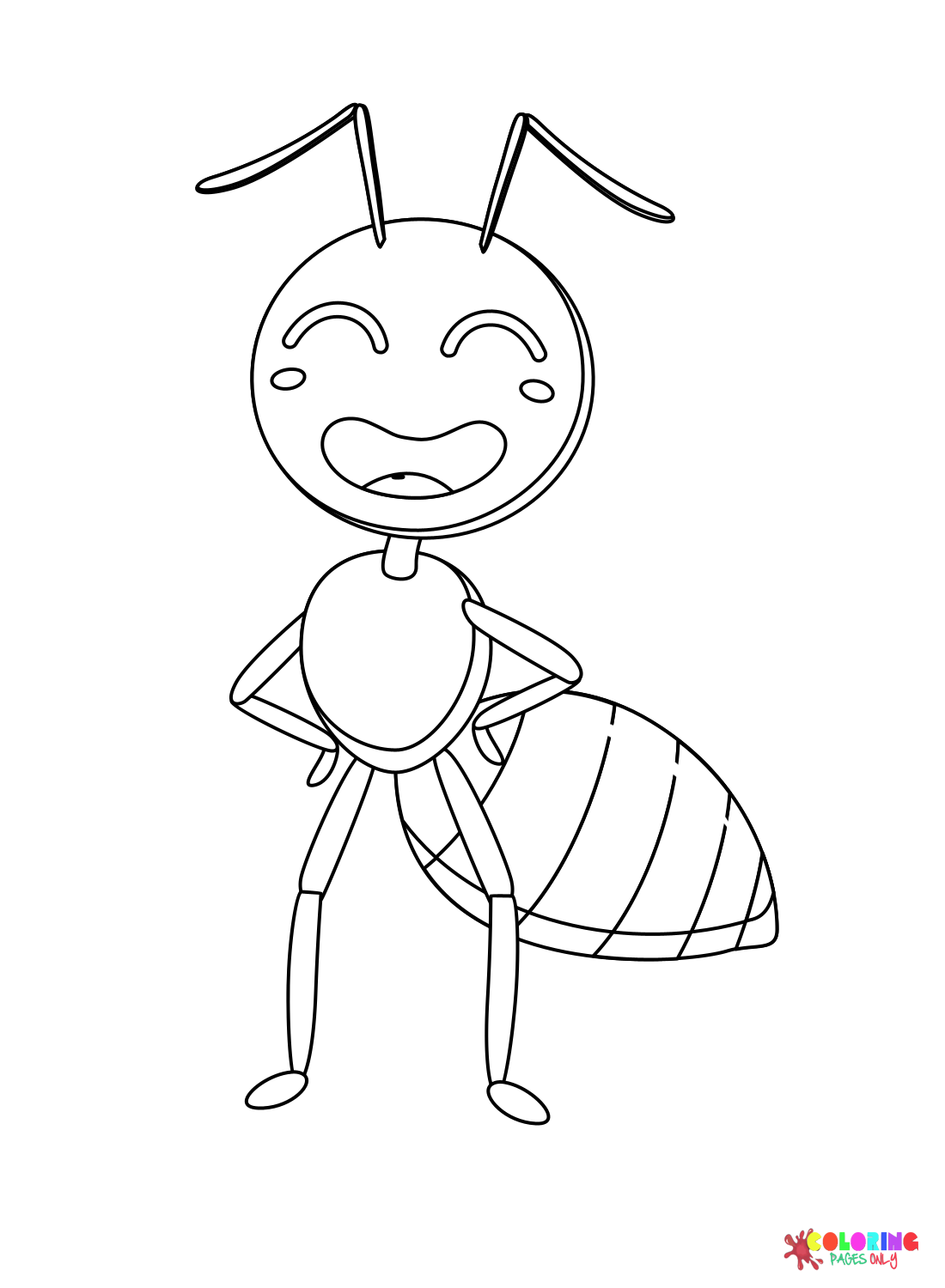 Ant Funny Coloring Page