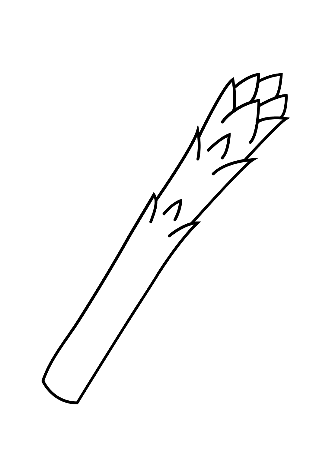 Asparagus Drawing Coloring Page