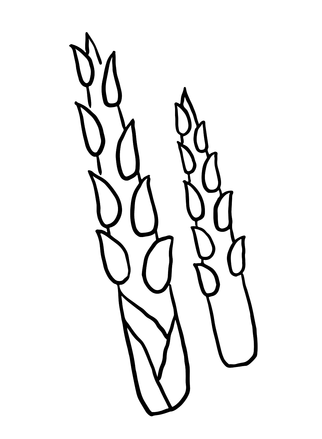 Asparagus Free Coloring Page