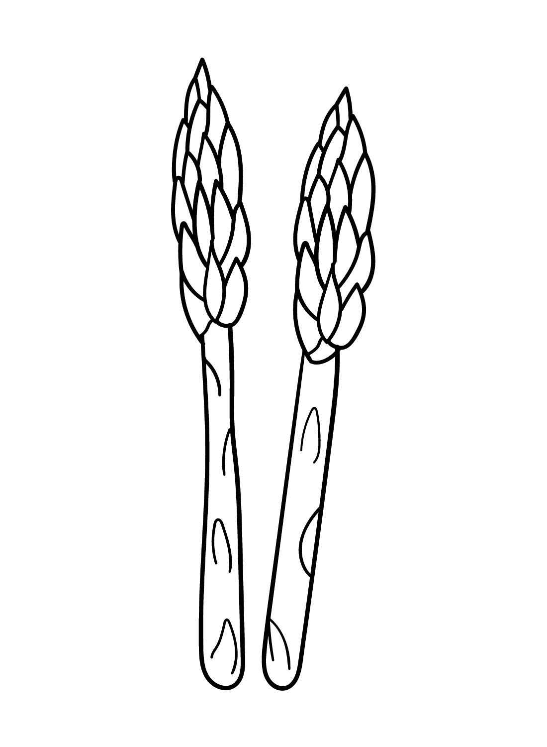 Asparagus for Children Coloring Page