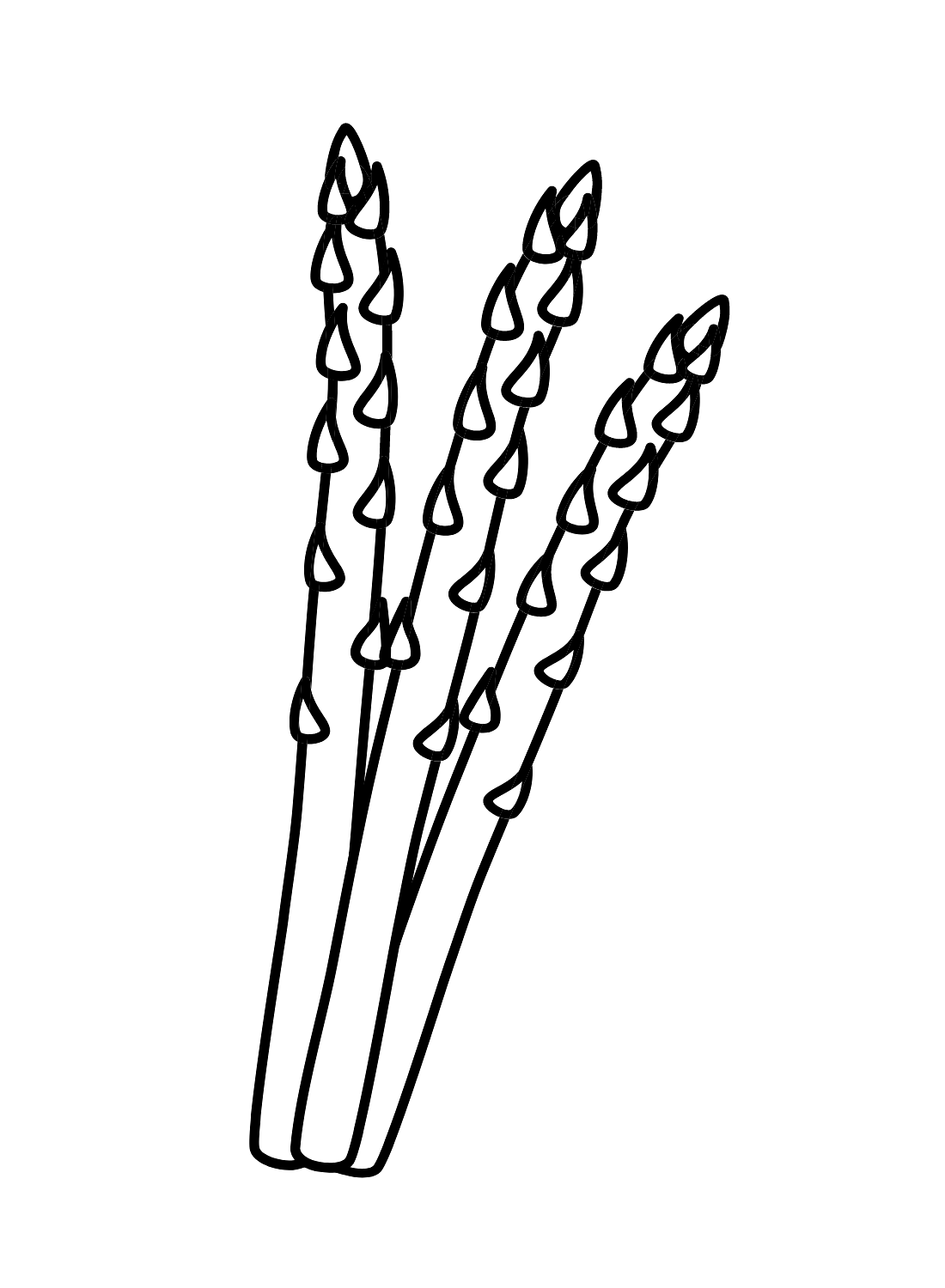 Asparagus for Kids Coloring Page