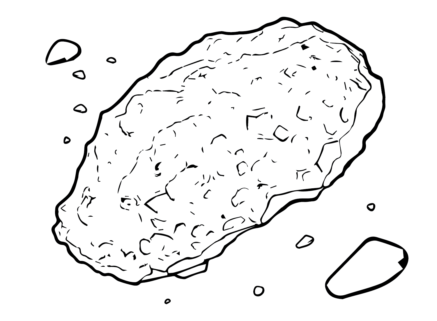 Asteroïde tekening van asteroïde