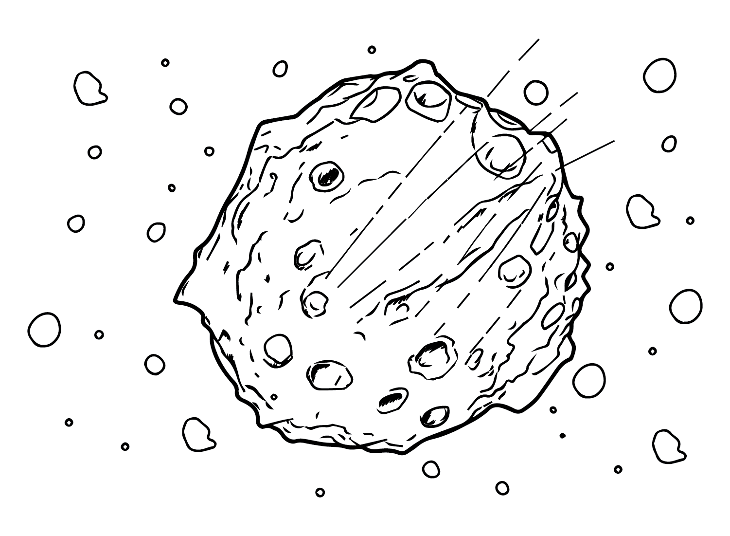 Asteroïde om af te drukken vanaf asteroïde
