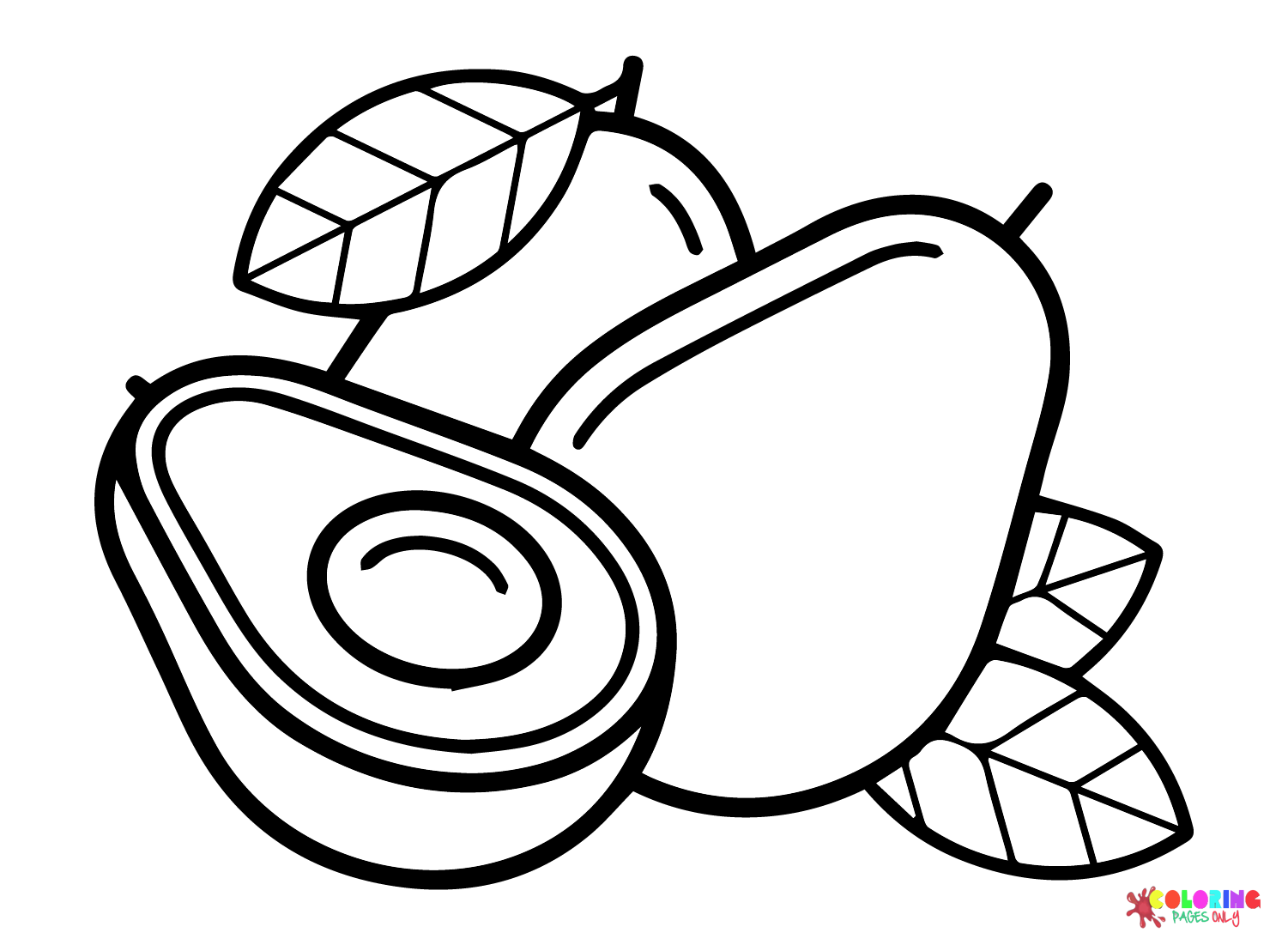 Dibujo de aguacate de aguacate