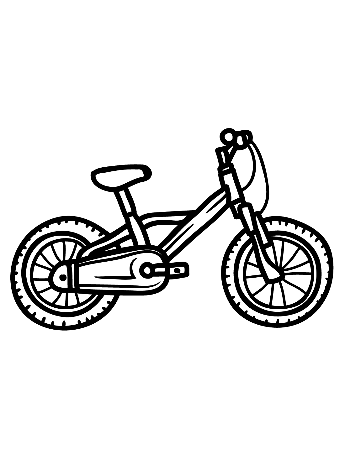 Beautiful Bicycle Coloring Page