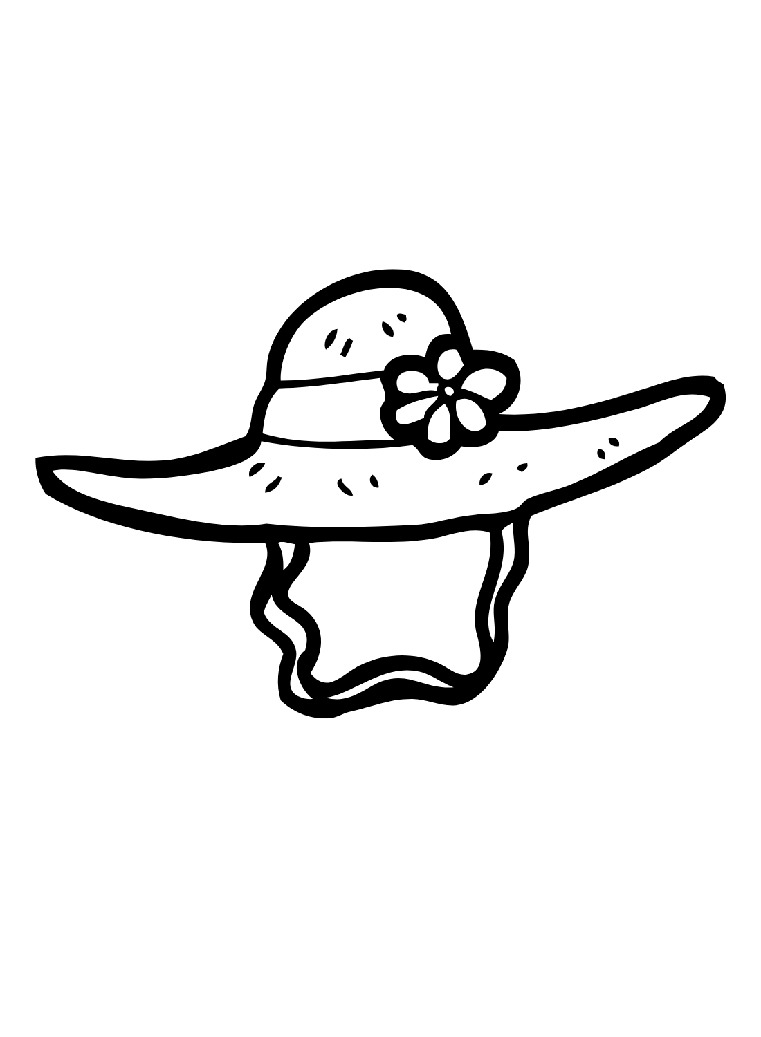 Lindo chapéu com flor do chapéu